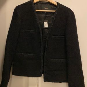 Maje back tweed jacket in size 40